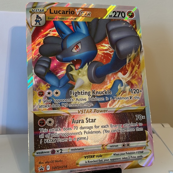 Jumbo Pokémon Lucario VSTAR card XL Excellent condition - Picture 4 of 5